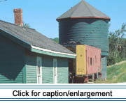 This 50,000-gallon water tank and railroad station house built in 1910 by the Bangor and Aroostook Railroad, and the Pullman company "Troop Sleeper Car" built in 1943 form the core of the Frenchville Historical Society. Both structures are listed in the National Register of Historic Places. 